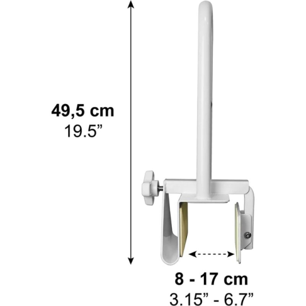 dimensions barre d'appui de bain