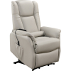 fauteuil releveur emeraude cuir gris clair