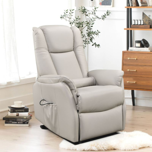 Fauteuil Releveur Cuir Bi-moteurs Emeraude