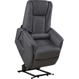 fauteuil releveur emeraude cuir noir position relevée