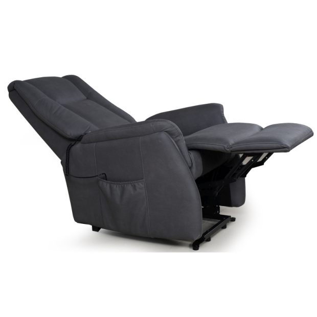 fauteuil releveur emeraude cuir noir position allongée
