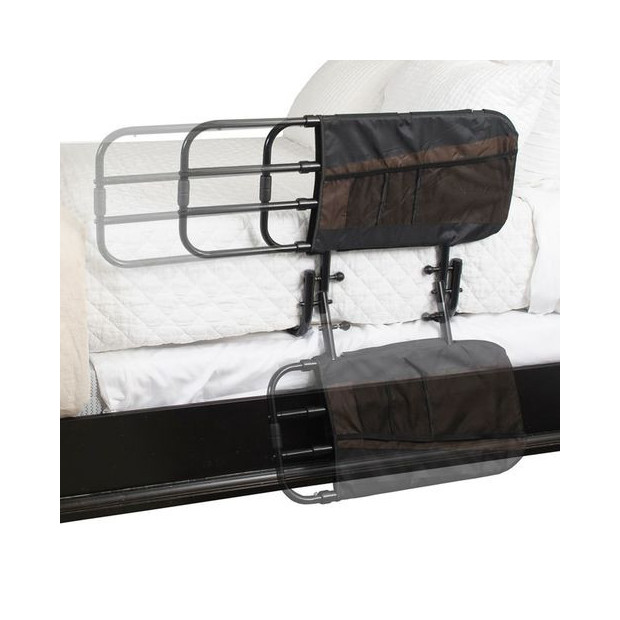 Barrière de lit auto-maoeuvrable existe en 3 longueurs : 66cm, 86 cm et 107 cm