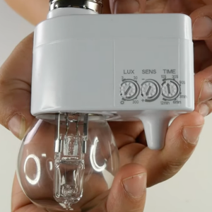 Douille électrique à détection de mouvement avec ampoule