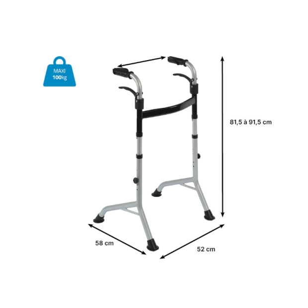 Dimensions Cadre de marche Compact