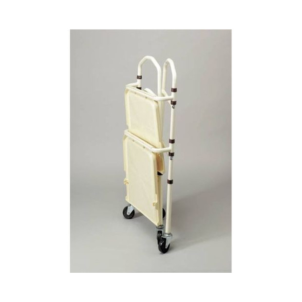 Chariot Pliable Walsall, avec plateaux en plastique moulé, replié