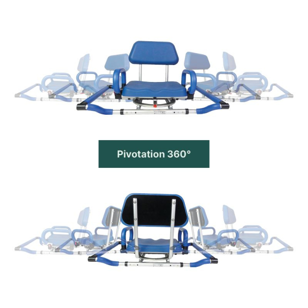 Siège de bain pivotant et ajustable Easy Swing