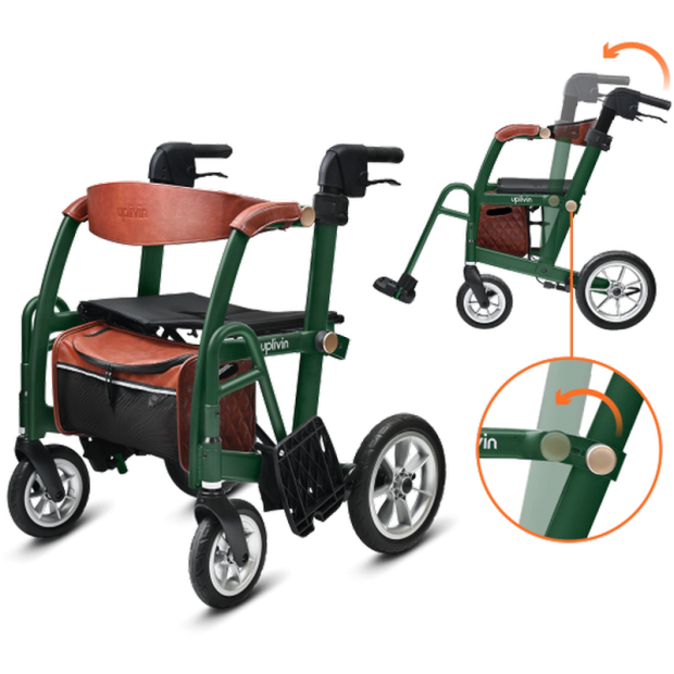 Déambulateur Fauteuil de Transfert Glide 2 en 1 uplivin