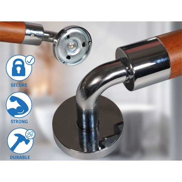 Barre d'appui en bois massif