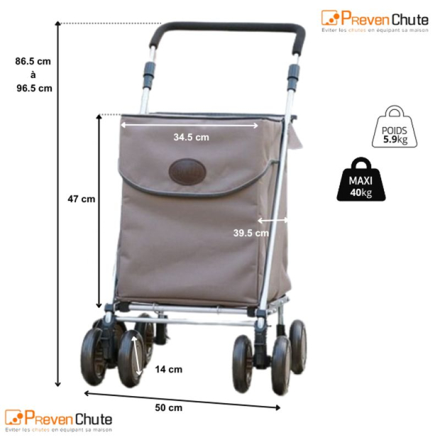 dimensions chariot de course à pousser burlington sholley