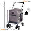 dimensions chariot 4 roues sholley burlington deluxe