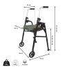 Dimensions Rollator 2 roues Modulo