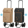 Chariot de course quattro Shopper Isotherme avec poche isotherme de 4 litres coloris beige ou noir
