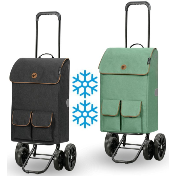 chariot de course à pousser andersen sac ipek sauge ou noir 100% isotherme