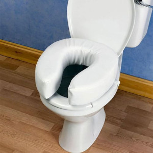 Rehausseur de toilettes rembourré existe en 2 hauteur, 5 et 10 cm