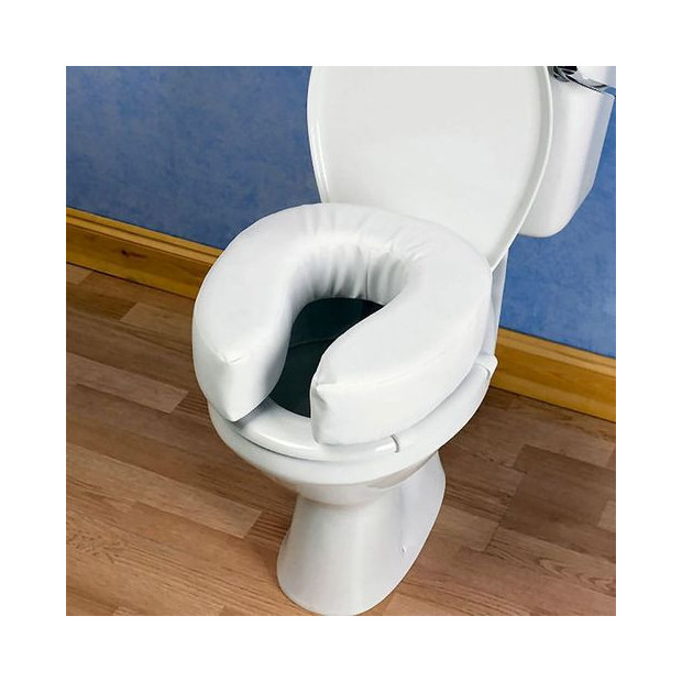 Rehausseur de toilettes rembourré existe en 2 hauteur, 5 et 10 cm