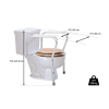 dimensions mesures Cadre de toilettes aluminium