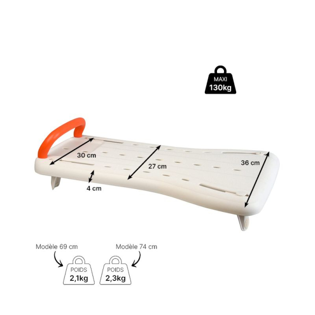 dimensions de la planche de bain fresh