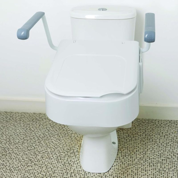 Rehausseur de WC universel à hauteur réglable et accoudoirs TSE 150+