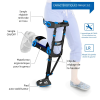 Schéma Béquille iWALK Mains Libres sangles avec coussin de confort et attaches rapides