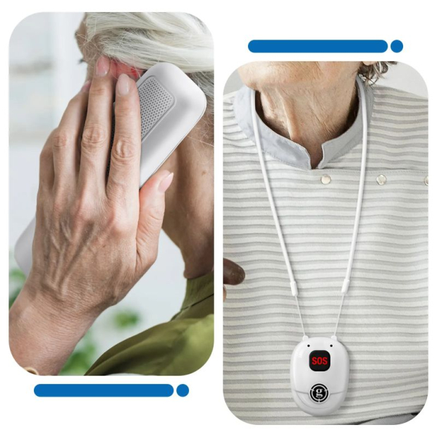 Téléphone sans-fil Amplidect 595 SOS Pro avec médaillon alerte