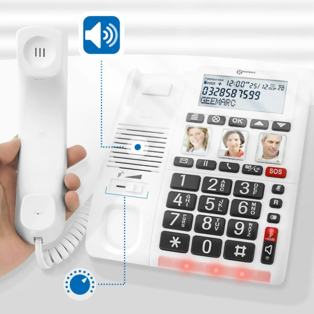 Téléphone d'alerte pendentif sos CL610 Geemarc