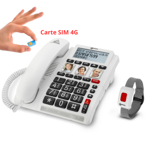 Téléphone SOS appel d'urgence Mobile 4G CL900 Geemarc avec carte sim