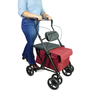 utilisation debout du caddie de course rest n roll