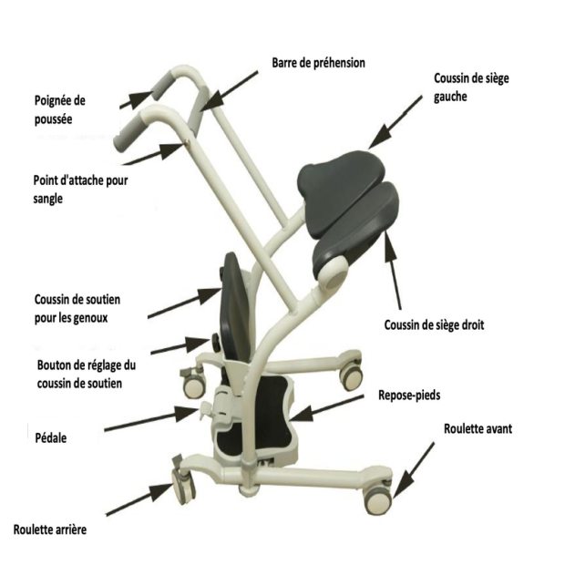 Appareil d'aide au transfert et de verticalisation RS4