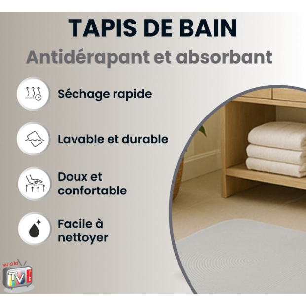 Tapis de sortie de bain hydro absorbant