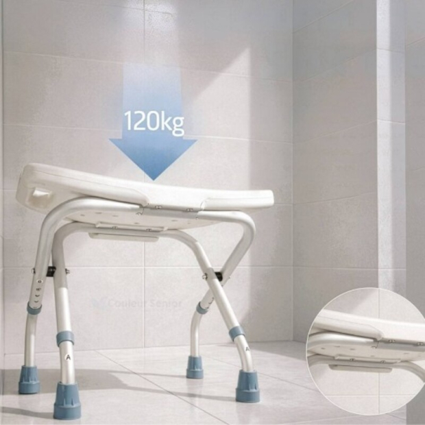 Tabouret de douche pliable