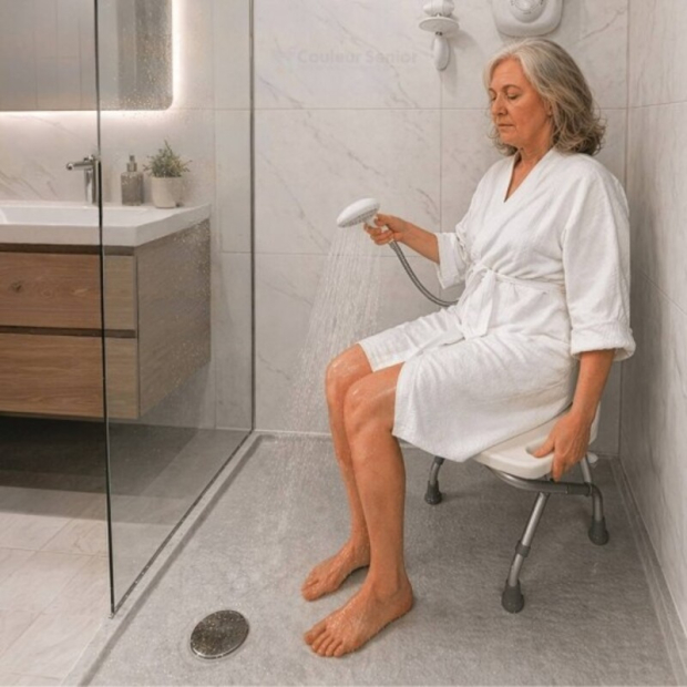 Tabouret de douche pliable