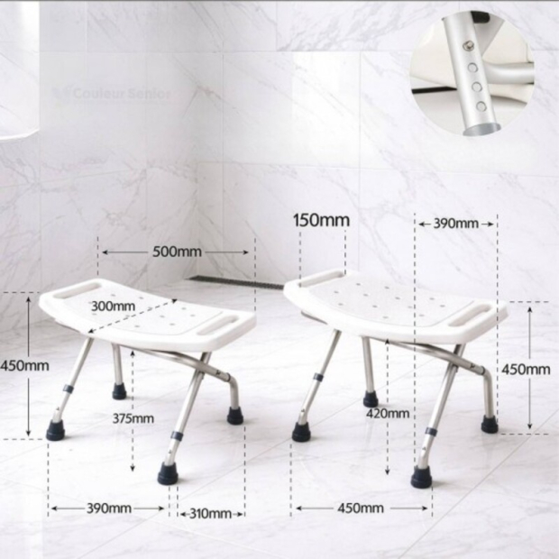 Tabouret de douche pliable
