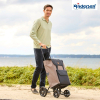 chariot de course à pousser 4 roues sac senta coloris sable andersen shopper
