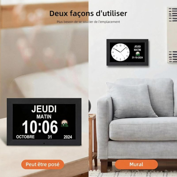 Horloge Calendrier Numérique Repères