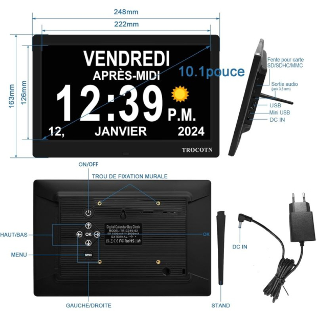 Horloge Calendrier Numérique Repères