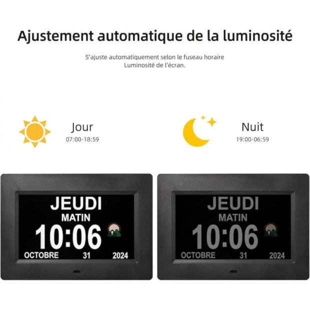 Horloge Calendrier Numérique Repères
