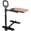 Poignée de redressement pour fauteuil avec plateau bois et structure noir