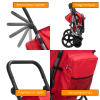 Chariot de course 4 roues Go Plus Rouge