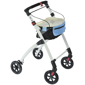 Rollator d'intérieur Neo Indoor avec un large plateau de service et un sac