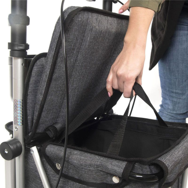 Rollator de course Carlett 800 Comfort avec sac intérieur amovible avec poignée d'une capacité de 29 litres