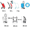 dimensions et capacité du sac chariot de course go up