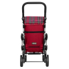 Chariot 4 roues Go Up Tartan Rouge