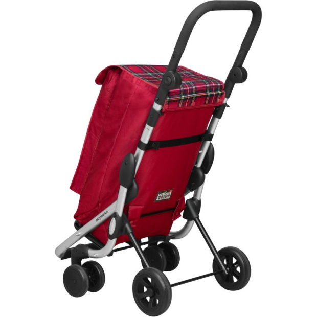 Chariot 4 roues Go Up Tartan Rouge