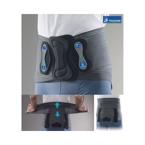 La ceinture de soutien lombaire Lombatech dispose de Sangles ajustables en fonction de l'activité ou de la douleur