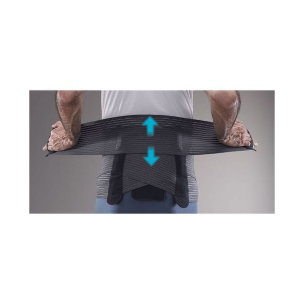 Système de fermeture de la ceinture Lombatech avec passe main ergonomiques pour faciliter la pose