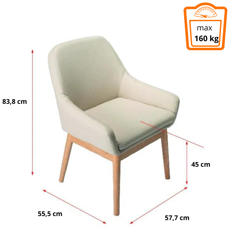 Dimensions du fauteuil de toilettes Élégance