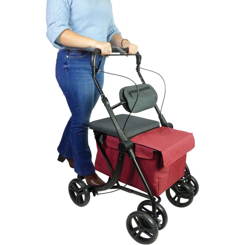 Caddie de course antibascule Rest N Roll : le frein automatique à l'assise
