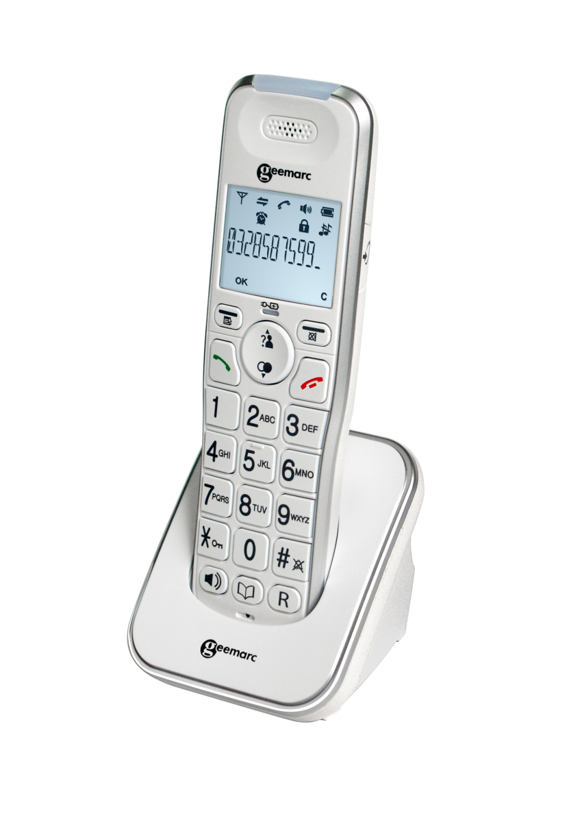 Geemarc Amplidect Combi 295 : Téléphone fixe senior avec répondeur intégré  et combiné sans fil