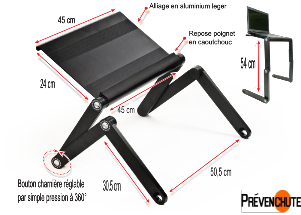surelevateur ordinateur portable