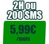 Forfait mobile Mobiho 2H à 5,99€/mois